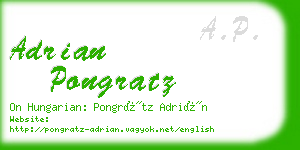 adrian pongratz business card